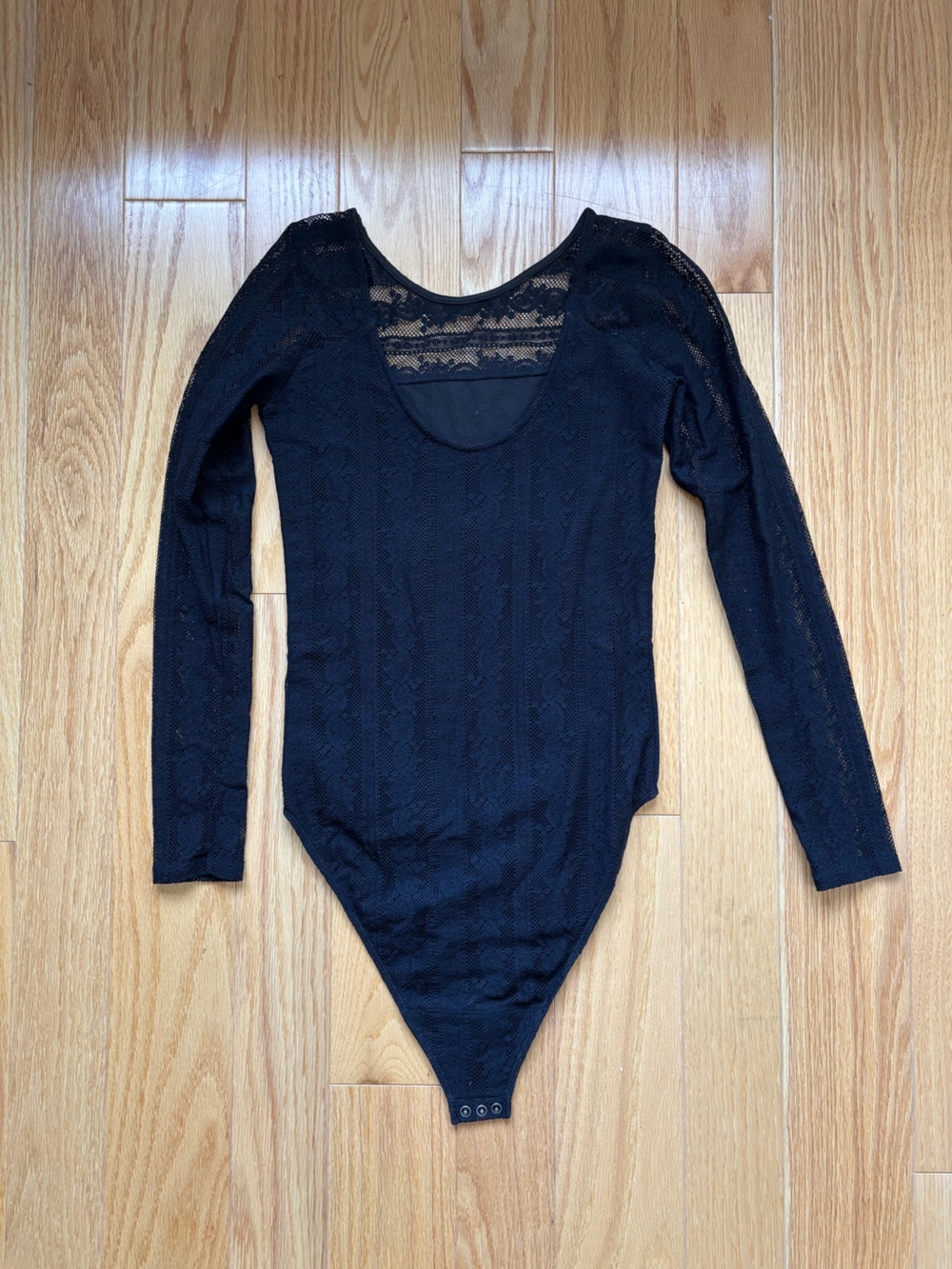Hollister Black Lace Long Sleeve Bodysuit